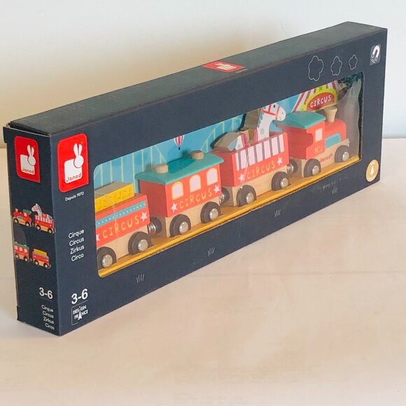 Janod  Circus  Wooden Train Connecting w/ Magnetic Connector Brand New Sealed - Picture 5 of 8